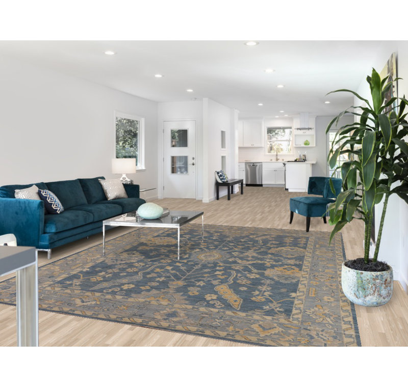 Navy Blue & Blues Rug
