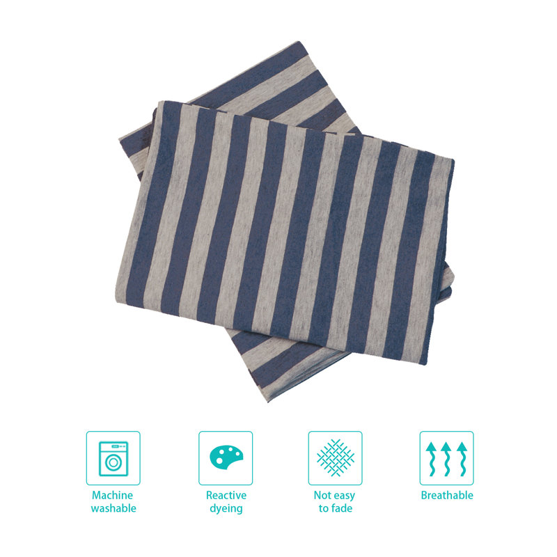Toddler Pillowcase - Jersey Cotton Crib Size, Blue/White