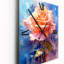 Horloge murale moderne Peach Blue Rose Reverie II-818485989