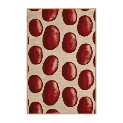 Washable Potato Red Vegetables Area Rug