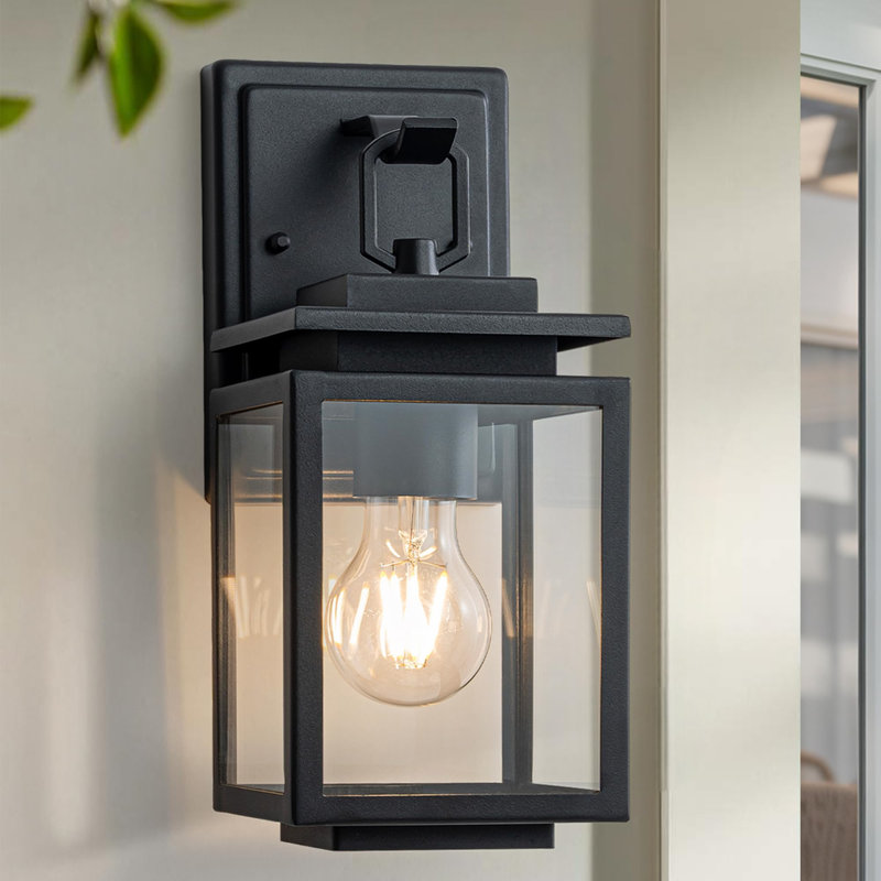 Matte Black 15cm H Outdoor Sconce