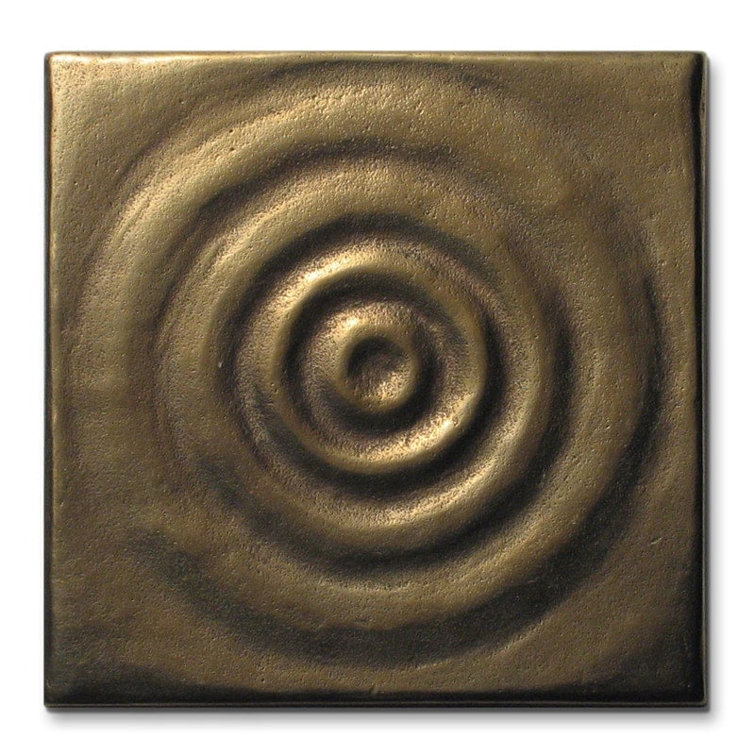 Water 3" x 3" Metal Decorative Tile Insert