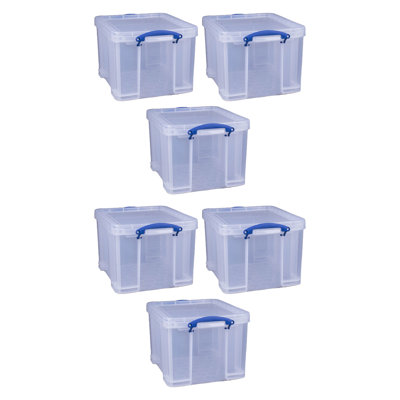  9 Liters Transparent Storage Container with Snap Lid, 8 Pack