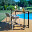 Table de bar rectangulaire d'extérieur avec roulettes-845778001