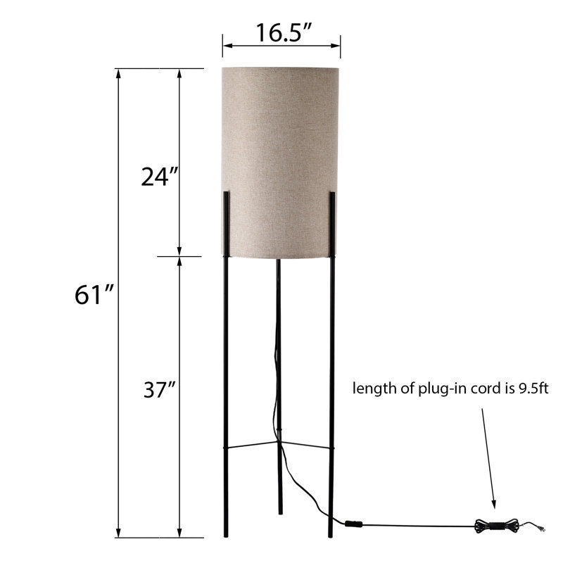 Dukinfield Linen floor lamp