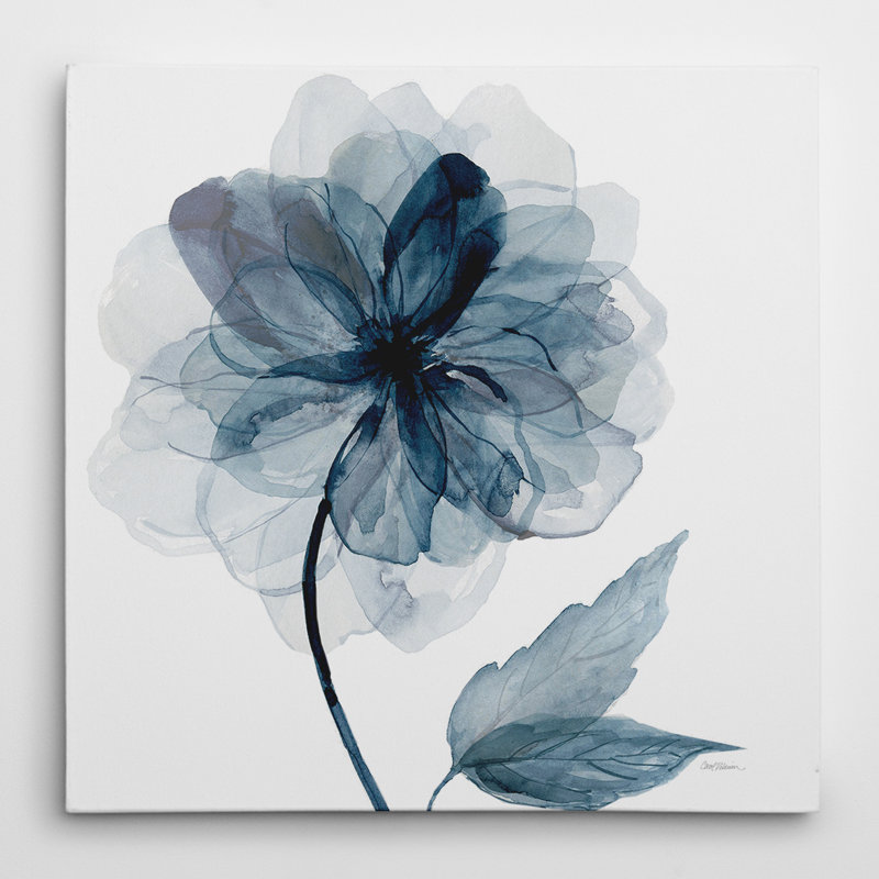 Indigo Bloom I - reproduction sur toile, H 16 po x l 16 po x P 1,5 po