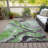 Machine Washable Indoor/Outdoor Xhevrie Green Rug-2019627196
