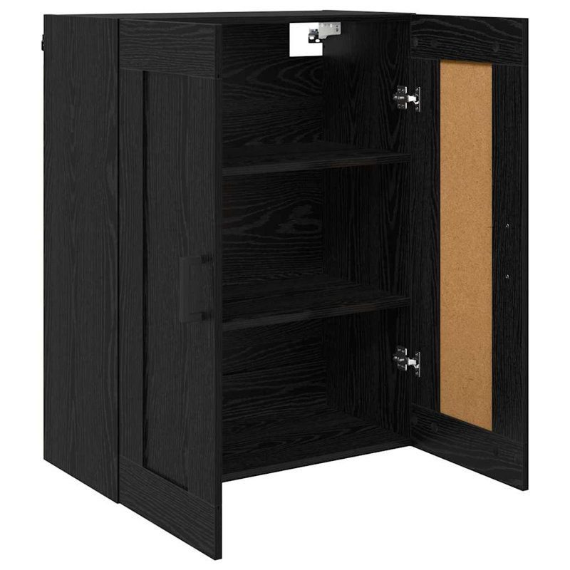  Wall Mounted Cabinet Artisan Oak 69.5 X 34 X 90 Cm, Black Oak