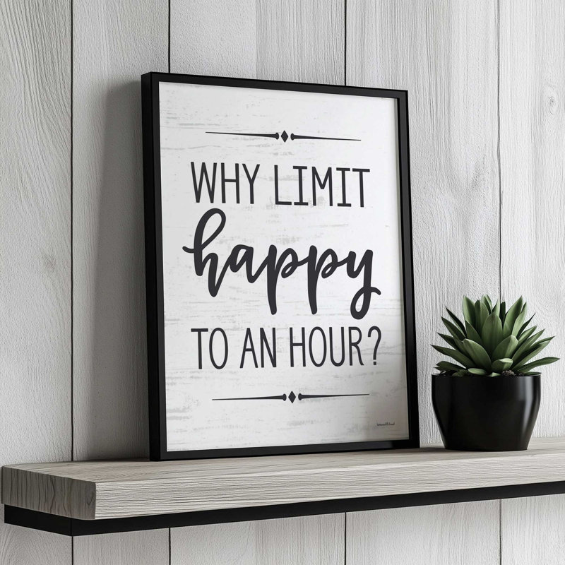 «Why Limit Happy» par Art texturé, L 36 x H 48, Impression encadrée, Doré