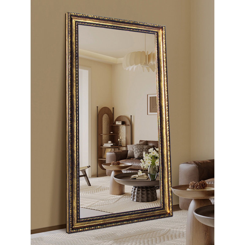 Miroir rectangulaire rétro anti-déflagrant de style américain rétro, 66,93 po x 25,59 po
