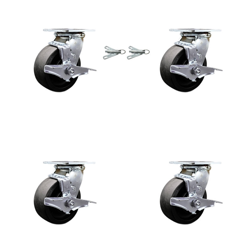 4 Piece Glass Filled Nylon Caster Set