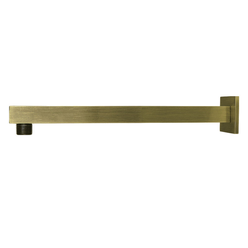 Bras de douche en laiton avec bride carrée Claremont Kingston Brass 12 po, Laiton antique
