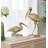 Gold Finish Standing Crane Figurine 10x15.9x3.7 Inches Elegant Decorative Sculpture for Modern Home Accent