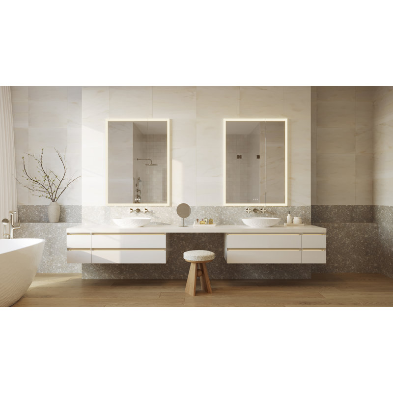 Aio Reserve Cabinet, Edge Lit, Right Hinge, 24" x 48" x 4"