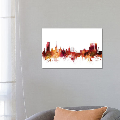 Halmstad, Sweden Skyline by Michael Tompsett - Wrapped Canvas Gallery-Wrapped Canvas Giclée