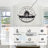 23" Modern Wall Mount Ceiling Fan with LED Light and Remote, 6 Speeds DC Motor Reversible Plug In Wall Ceiling Fan