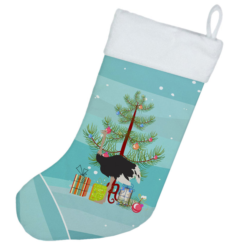Chaussette de noël commune autruche de noël
