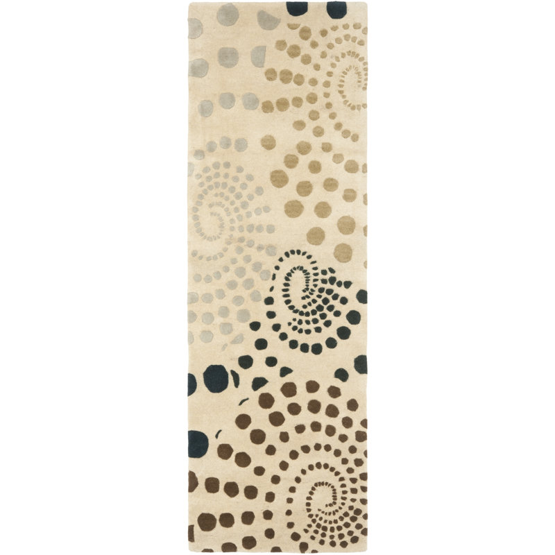 Jorie Hand Tufted Wool Abstract Rug, Runner 2'6" x 6'