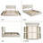 Queen Corduroy Upholstered Platform Bed Frame with Wingback Headboard  & 4 Storage Drawers, No Box Spring Needed, Cream-1529935586-1529576910