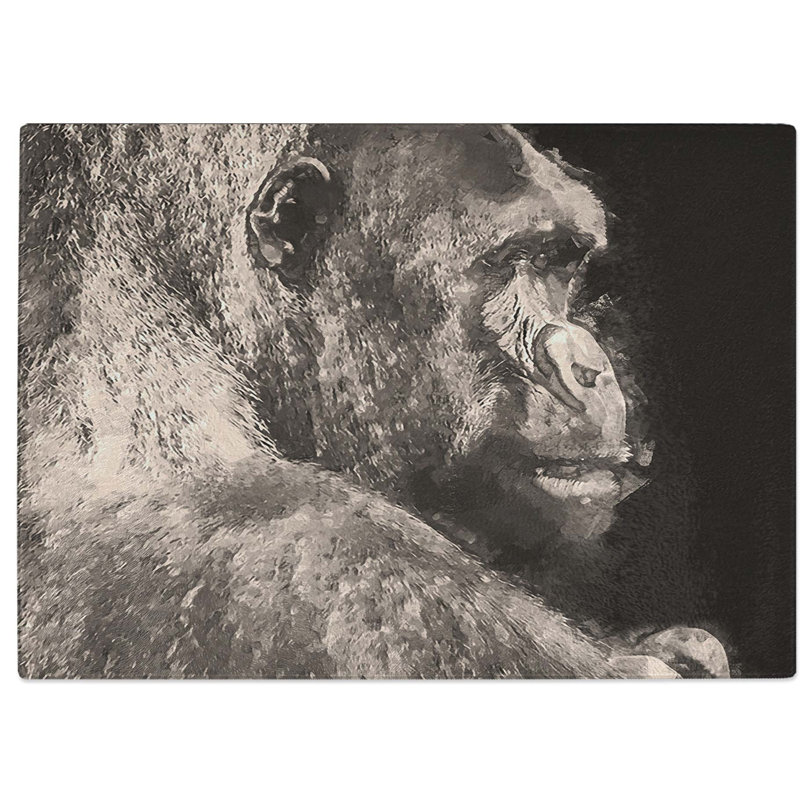 Tempered Glass Gorilla Chopping Board, 39 cm W x 28.5 cm L