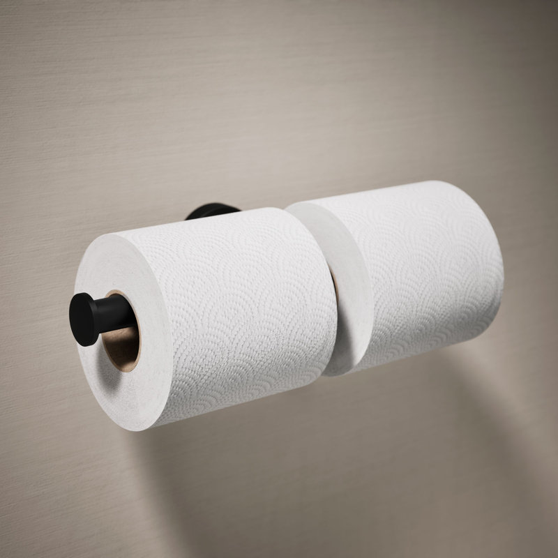 Double Toilet Tissue Holder, Matte Black