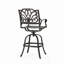 Tabouret de bar pivotant en fonte d'aluminium