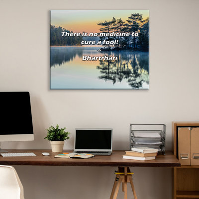 Artsy Quote "There is no medicine to cure a fool!" By Bhartrhari Gallery Wrapped Canvas