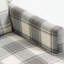 Fauteuil vintage avec garniture cloutée et tissu en lin