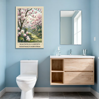 Paysage et nature Magnolia, fleurs, chemin de jardin, roches, printemps, beauté
