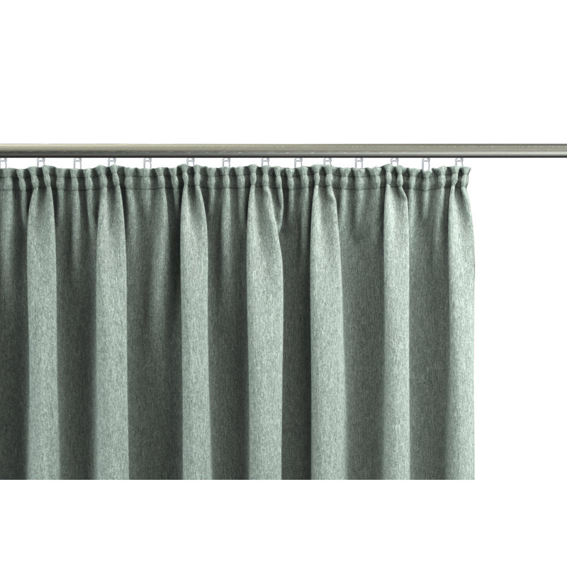Quade Room Darkening Curtain Pair, Light grey, 180cm H x 135cm W