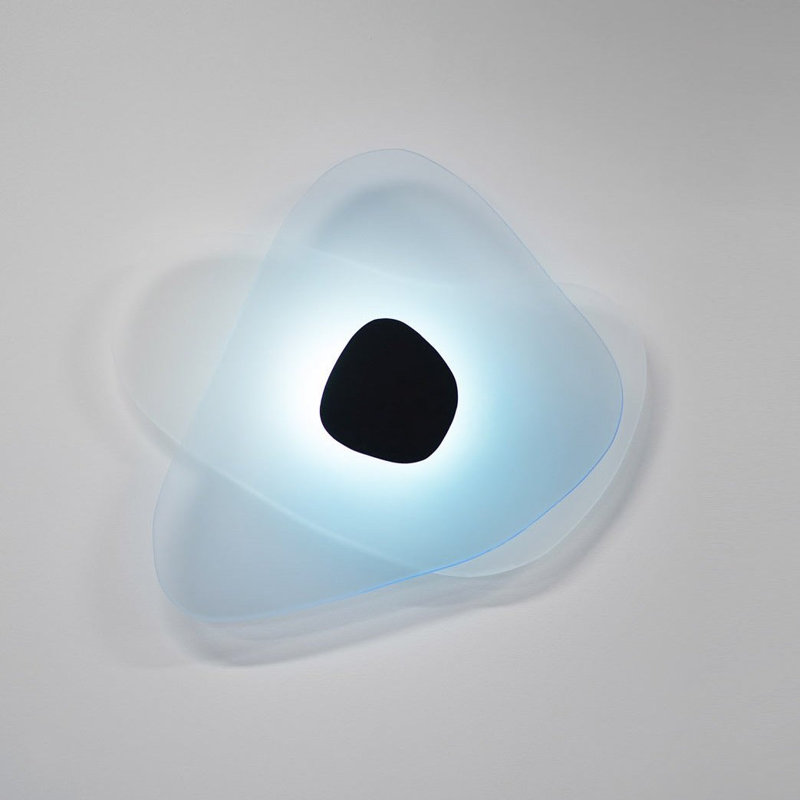 Aurora Aluminum LED Flush Mounted Sconce, Blue