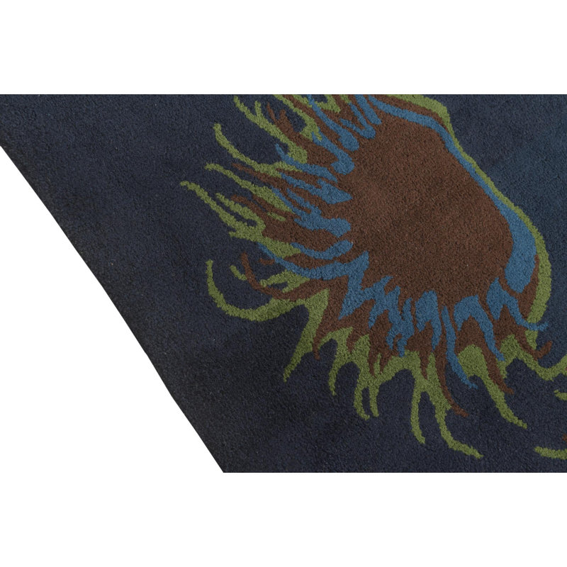 Tapis carré bleu marine Orlando