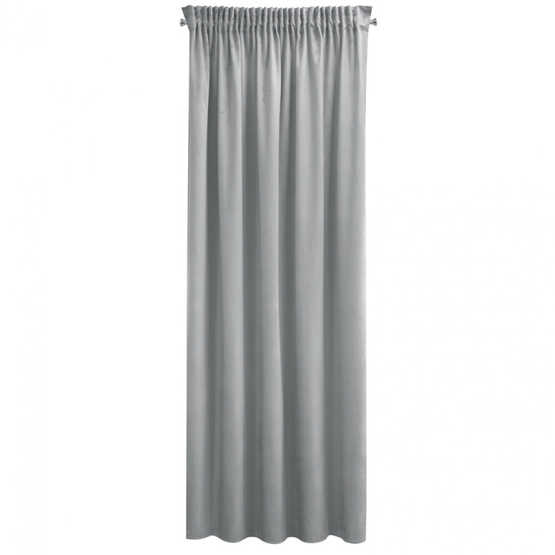 Zas Polyester Blackout Eyelet Curtain Panel, Grey/Brown/Blue