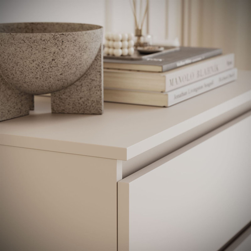 70 cm W Chest of 3 Drawers, Cashmere