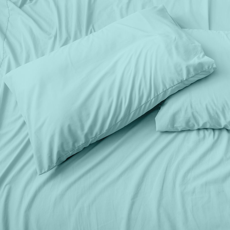 Ensemble de draps en micro-fibre, Ensemble de draps pour très grand lit + un drap-h, Blanc
