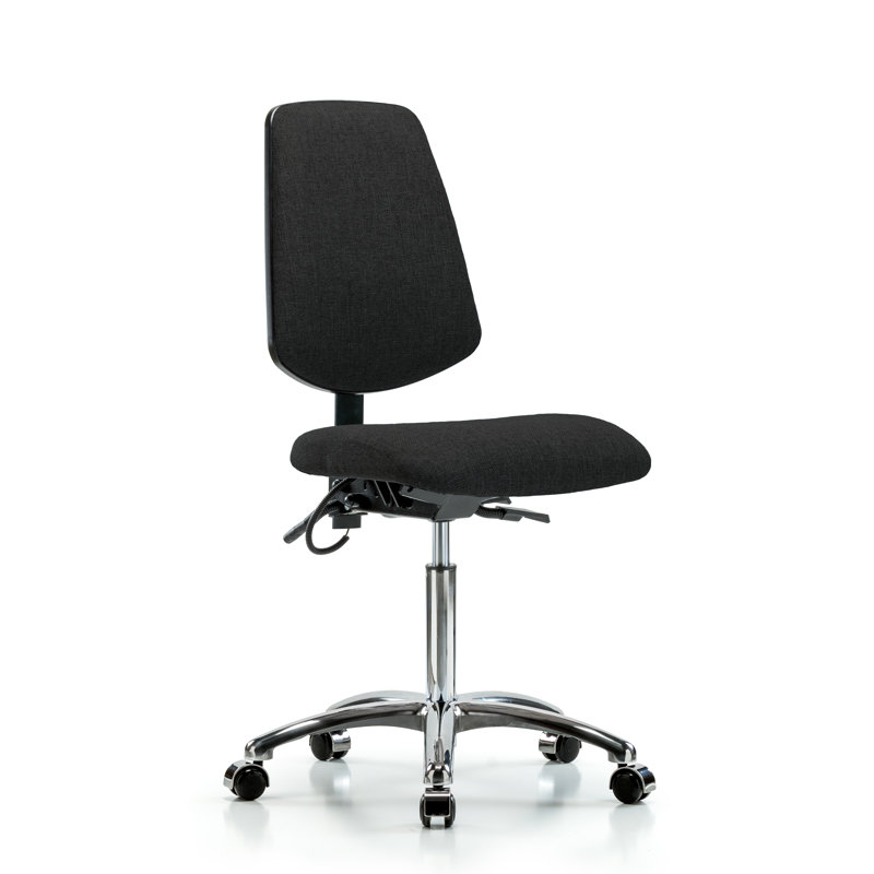Chaise antistatique Lisette, Noir, Roulettes, Non inclus