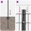 Fence with Post Segment Outdoor Barrier Garden Terrace Divider Boundary-741979989-741979992