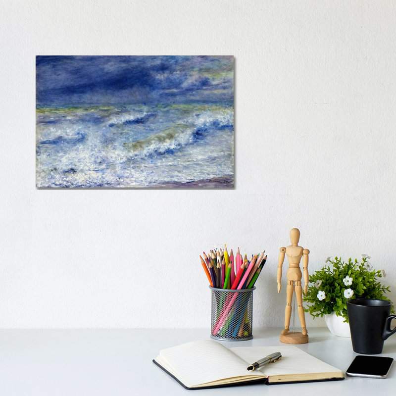 La Vague 1879 by Pierre-Auguste Renoir - Wrapped Canvas Painting, 20.32 cm H x 30.48 cm W