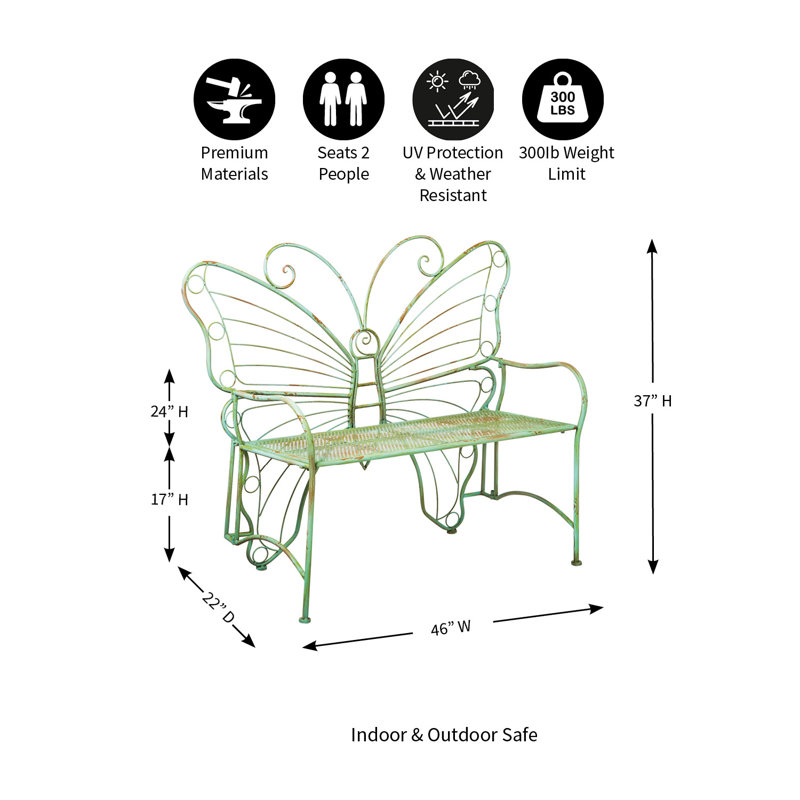 Banc de jardin en métal