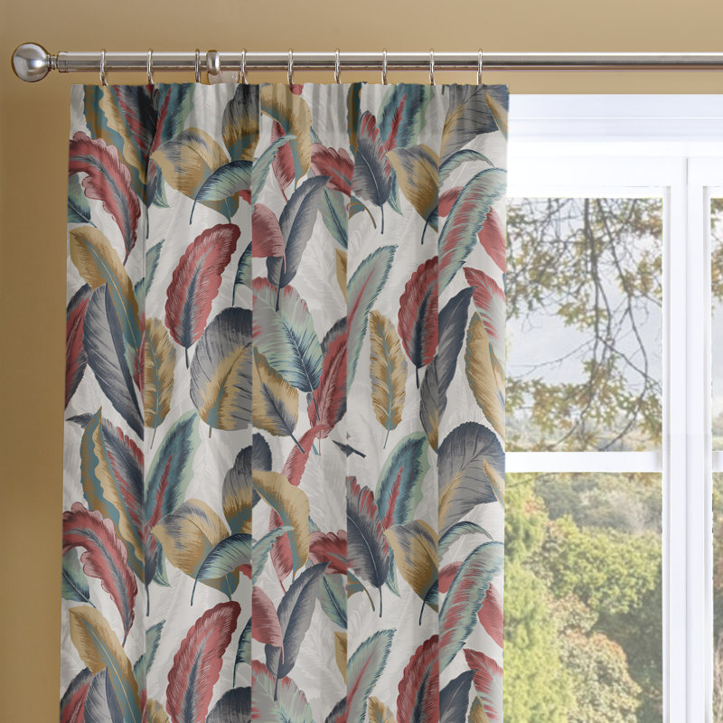 Sharptown Room Darkening Curtain, Dark Red