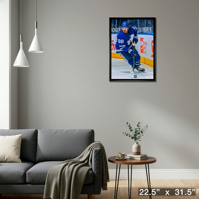William Nylander, feuilles d'érable de Toronto, toile encadrée 20 x 29
