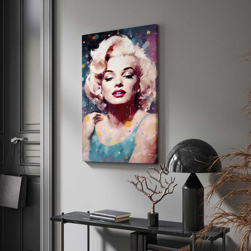 The Iconic Actress, Singer & Model, Marilyn Monroe V2, H 72 po x l 42 po x P 1,5 po