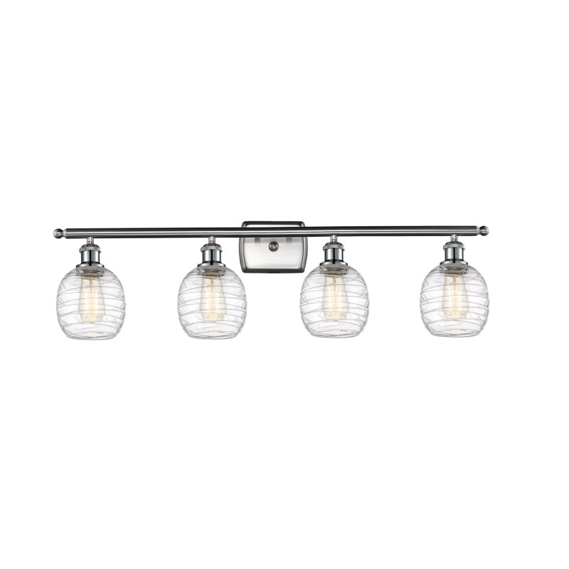 4 - Light Vanity Light, No Bulb Included, Brushed Satin Nickel