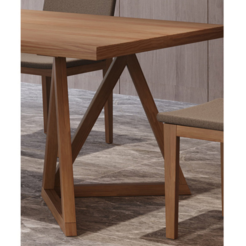 Ensemble de table moderne en bois massif de style simple, H 29,5 po x L 94,4 po x l 35,4 po