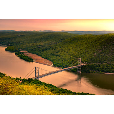 Bear Mountain Bridge by Ultima_Gaina - Wrapped Canvas Print