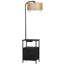 Lampe sur pied 63,19 "avec table et table de bout à double abat-jour en osier télécommandée-752789519