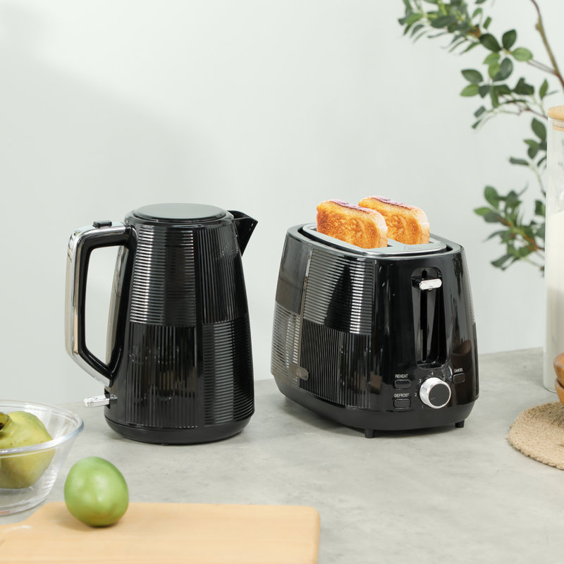Kettle and Toaster Set, Black