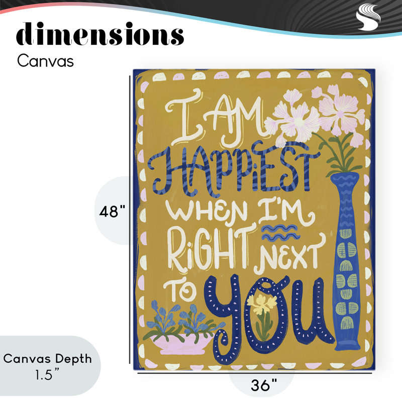 «Happest prochain à vous», conception par Connie Summers, H 48 po x l 36 po