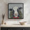 «Snowy Day Christmas Cow II» par Sara G. Designs, reproduction d'art