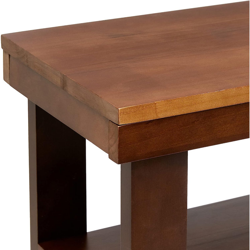 Castoro Solid Wood Storage Bench, Espresso